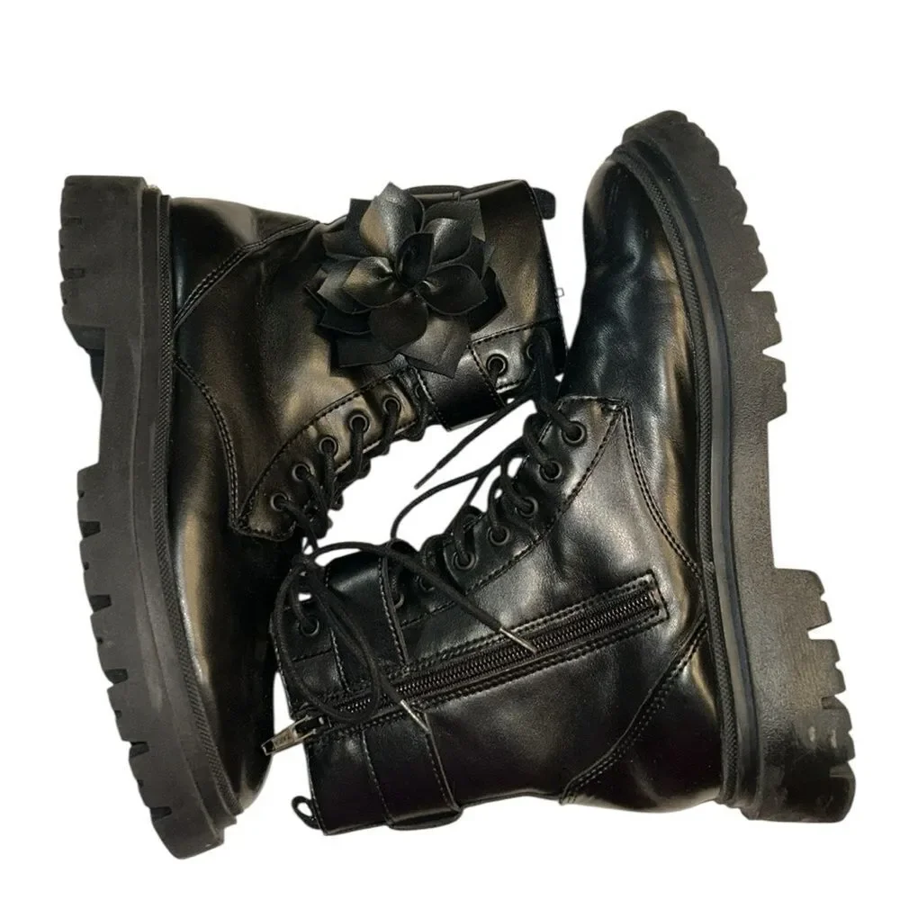 Zara Kids Black Ankle Boots(Size 38)